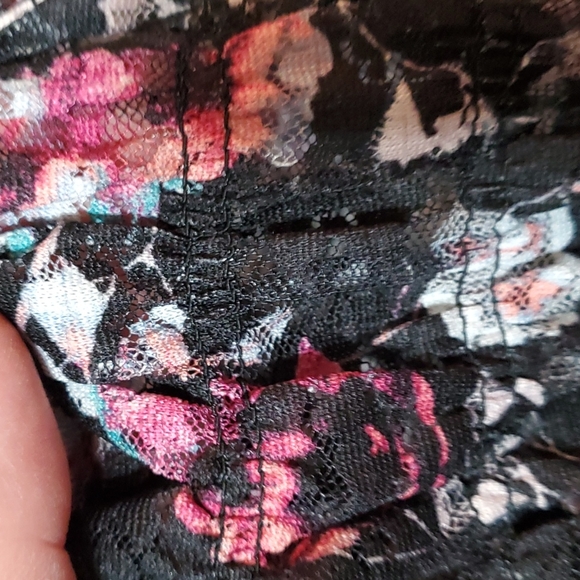 Vintage Jr's lace babydoll top,elastic waist flare bottom flutter sleeve… - Picture 3 of 8